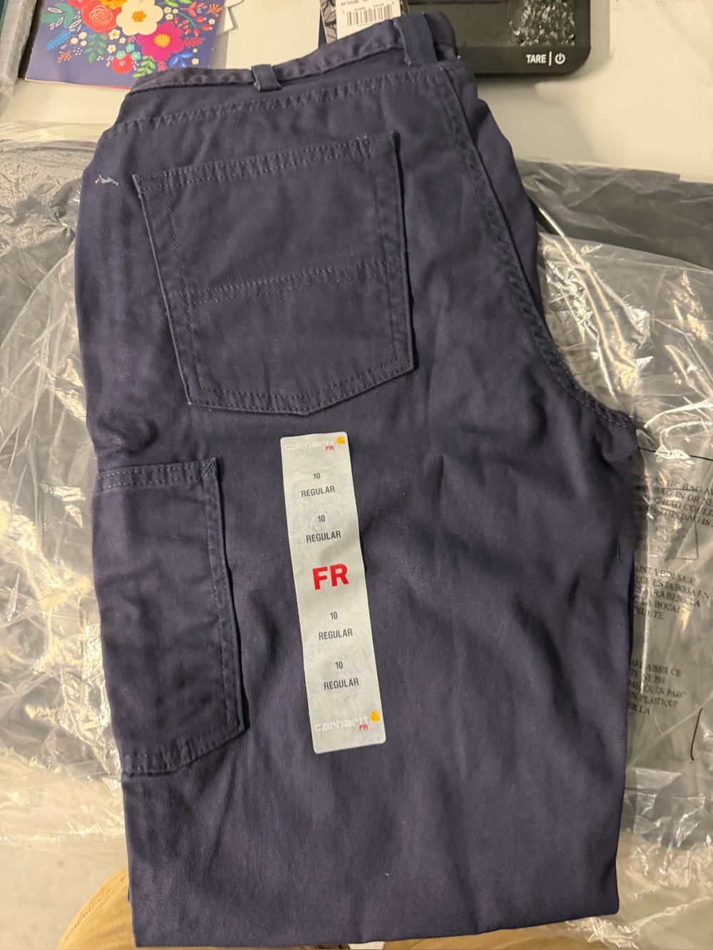 Carhartt size 12 regular fire resistant women’s navy blue pants new in package